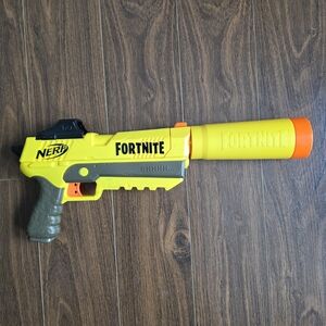 Nerf Fortnite Yellow and Orange Blaster With Silencer
